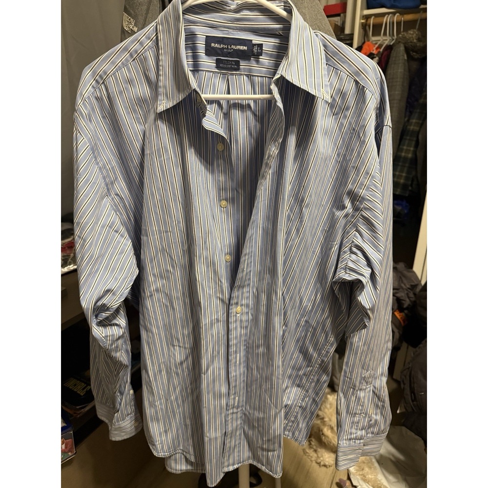Polo by Ralph Lauren Men's Golf Tilden All Cotton Long Sleeve Size Large